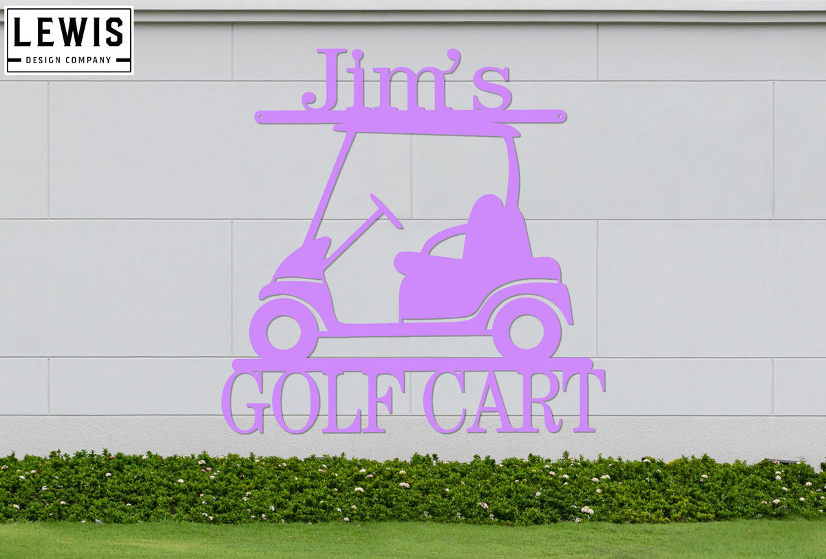 Golf Cart Custom Metal Sign | Personalized Golf Decor