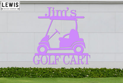 Golf Cart Custom Metal Sign | Personalized Golf Decor