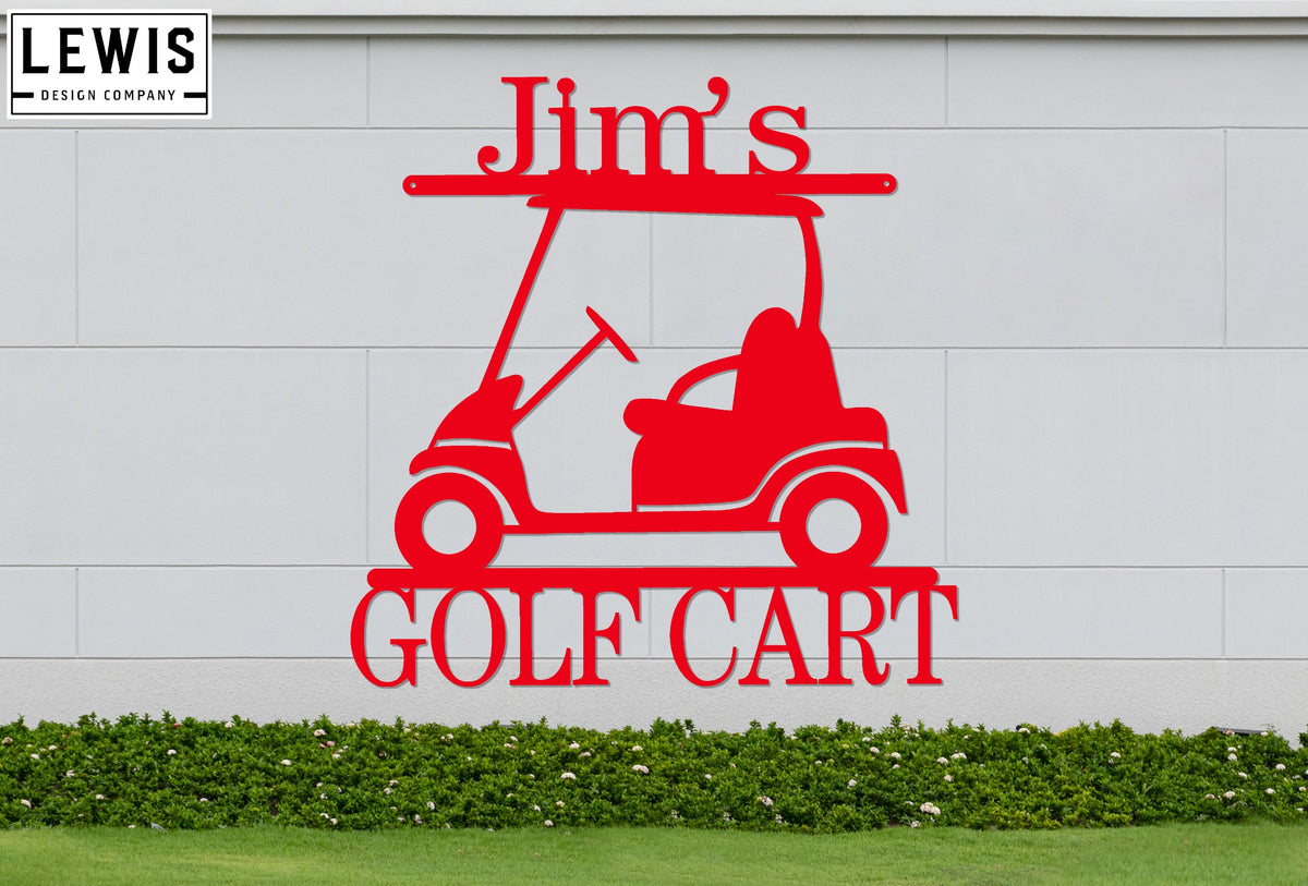 Golf Cart Custom Metal Sign | Personalized Golf Decor