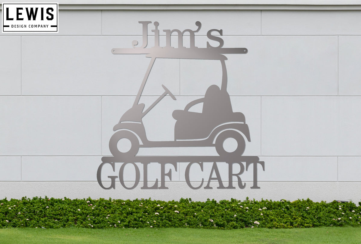 Golf Cart Custom Metal Sign | Personalized Golf Decor