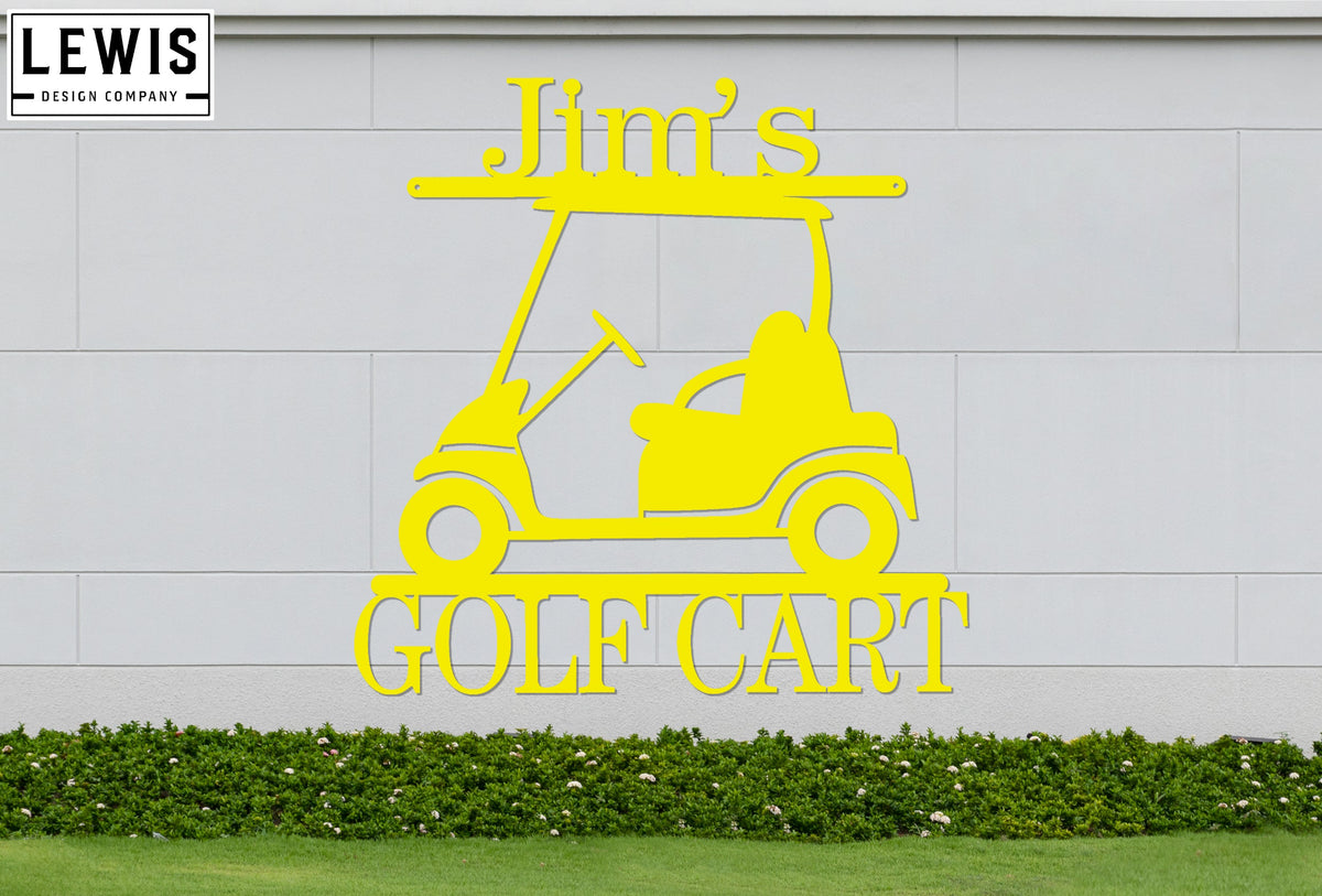 Golf Cart Custom Metal Sign | Personalized Golf Decor