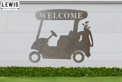 Golf Cart Welcome Sign