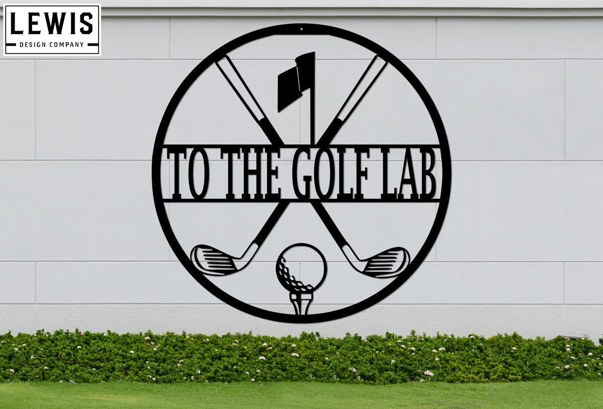 Personalized Golf Metal Sign | Custom Golf Monogram Wall Art