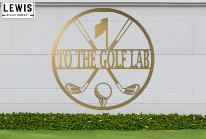 Personalized Golf Metal Sign | Custom Golf Monogram Wall Art
