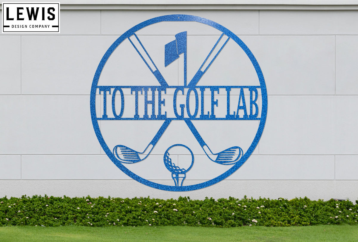 Personalized Golf Metal Sign | Custom Golf Monogram Wall Art