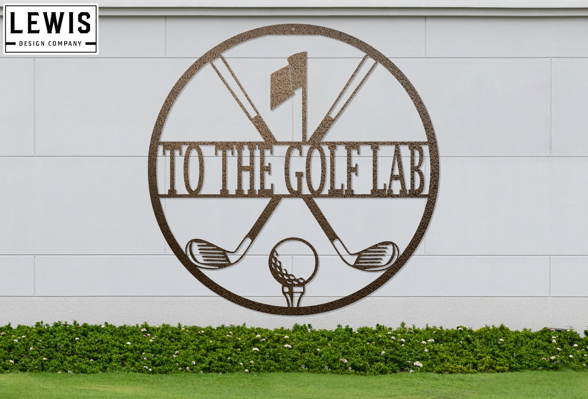 Personalized Golf Metal Sign | Custom Golf Monogram Wall Art