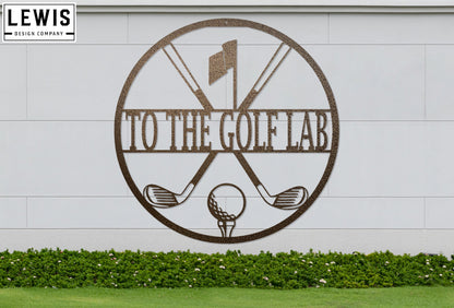 Personalized Golf Metal Sign | Custom Golf Monogram Wall Art