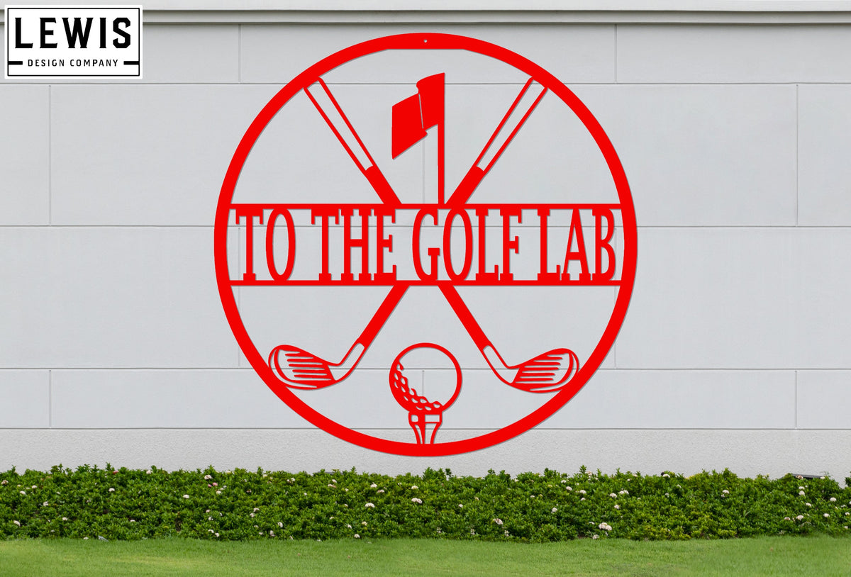 Personalized Golf Metal Sign | Custom Golf Monogram Wall Art