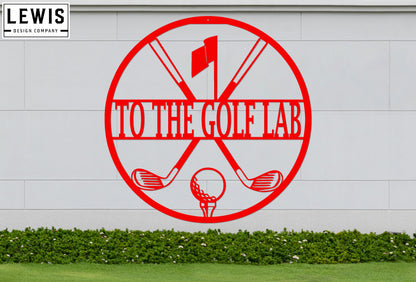 Personalized Golf Metal Sign | Custom Golf Monogram Wall Art