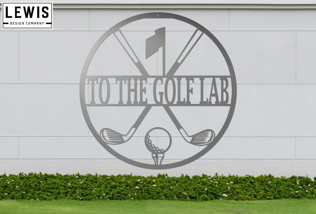 Personalized Golf Metal Sign | Custom Golf Monogram Wall Art
