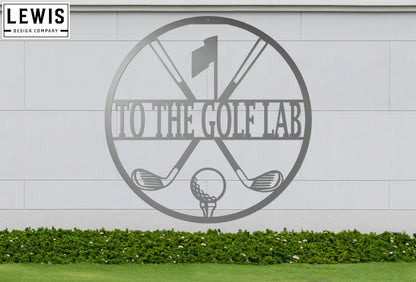 Personalized Golf Metal Sign | Custom Golf Monogram Wall Art