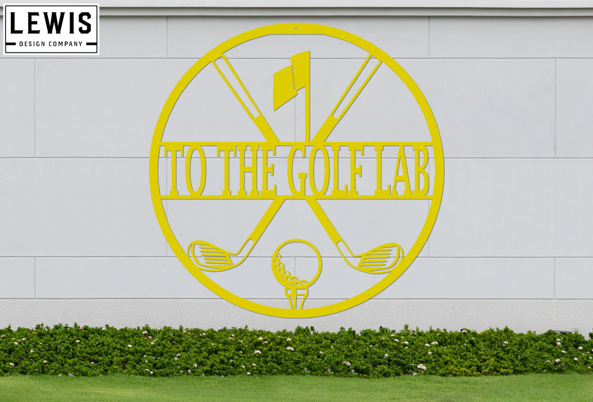 Personalized Golf Metal Sign | Custom Golf Monogram Wall Art