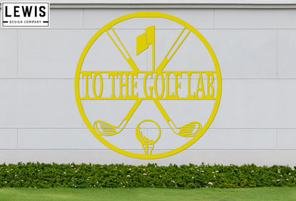 Personalized Golf Metal Sign | Custom Golf Monogram Wall Art