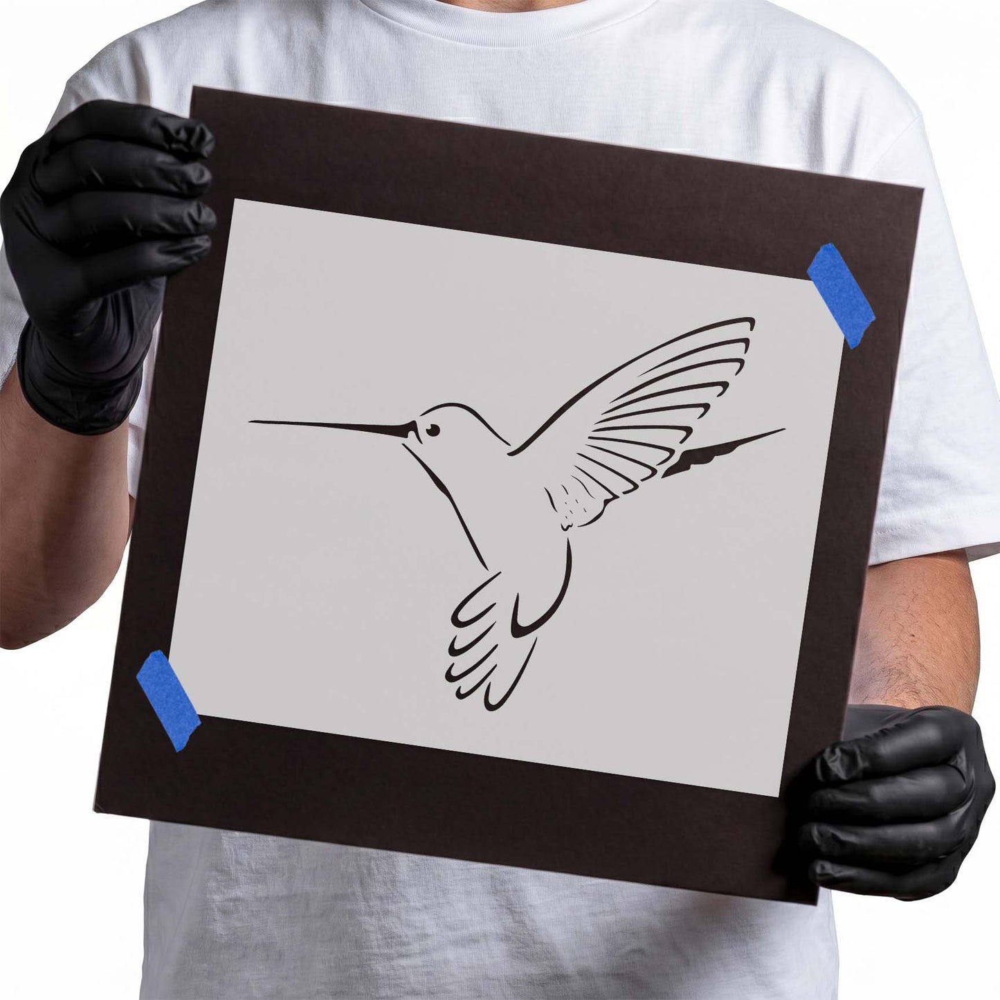 Hummingbird Stencil