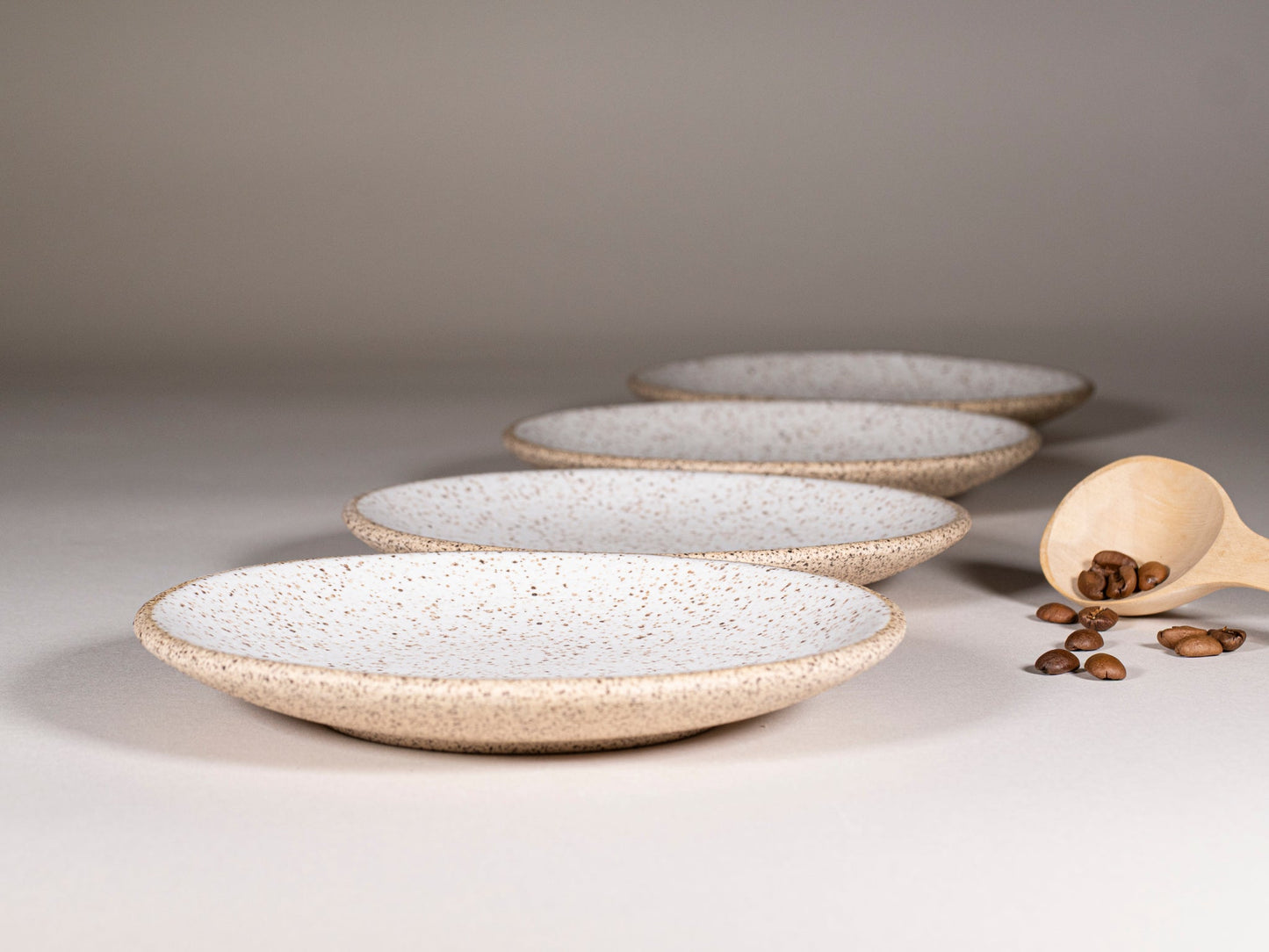 Cappuccino Cup, Latte Cup: Speckled/White, approximately 10-12 oz, Stoneware