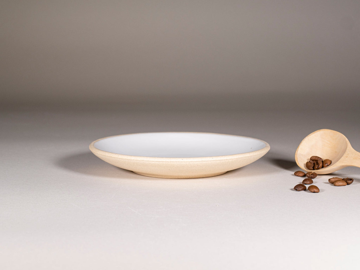 Cappuccino Cup, Latte Cup: Sandy/White, approximately 10 -12 oz, Stoneware