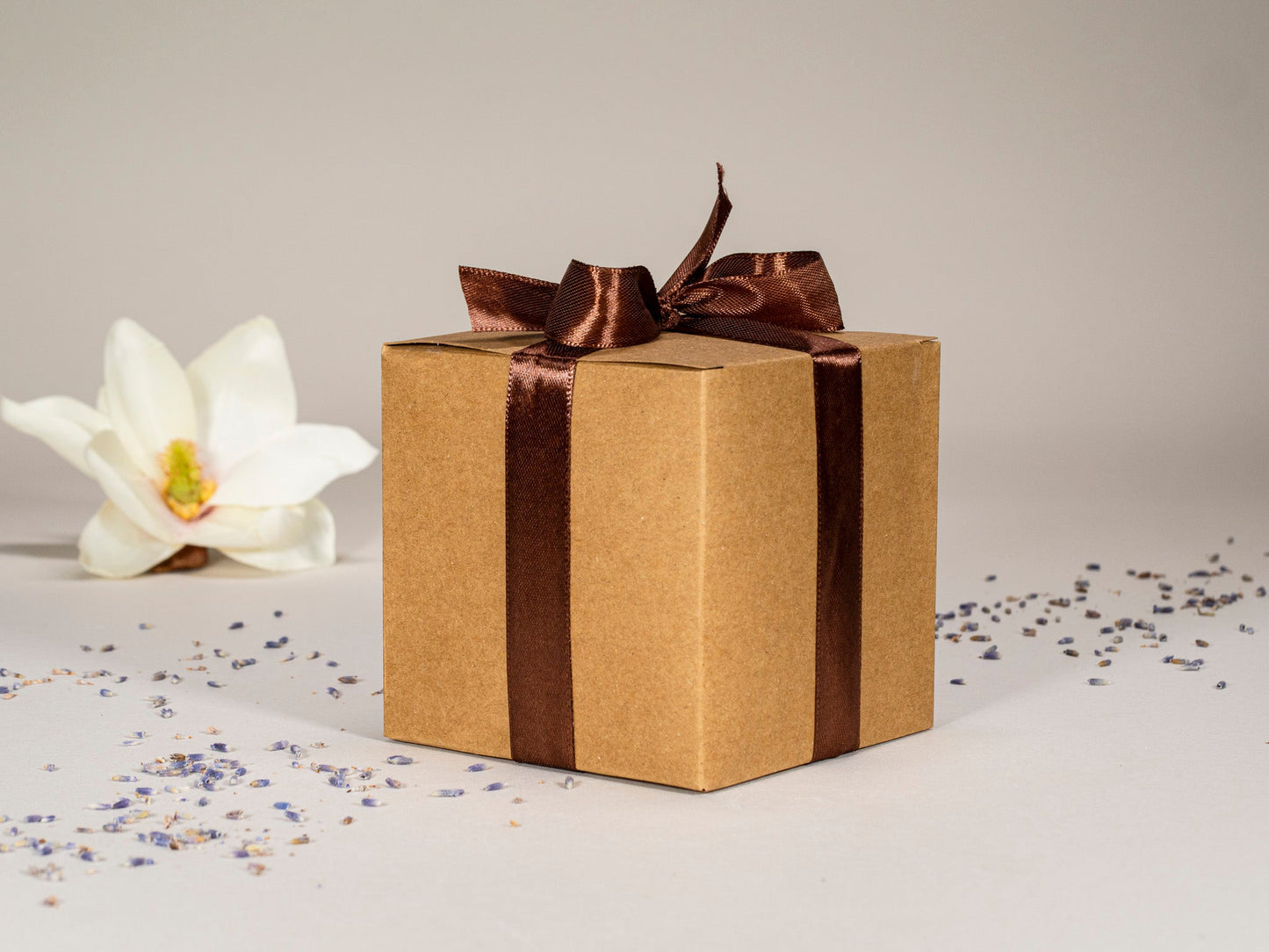 Gift Set: 14 oz cup and 5.5 oz cup in Purple White Stoneware