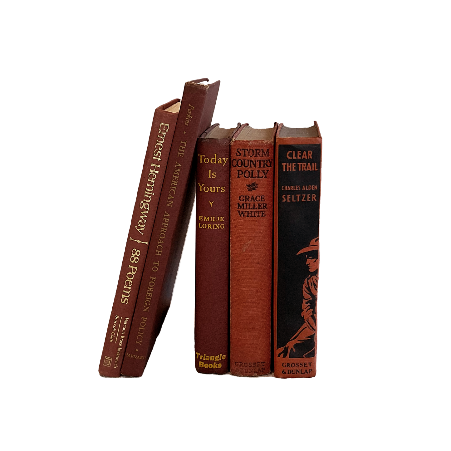 Vintage & Antique Books - Red