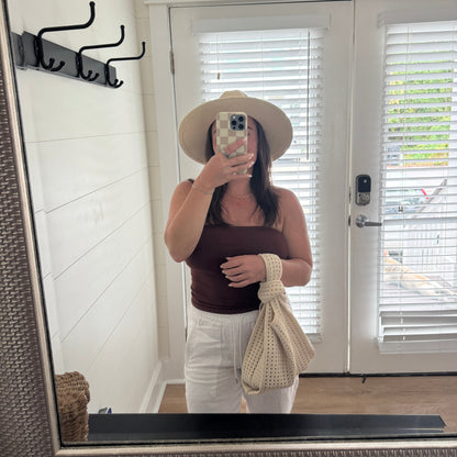 Oat Crochet Handbag