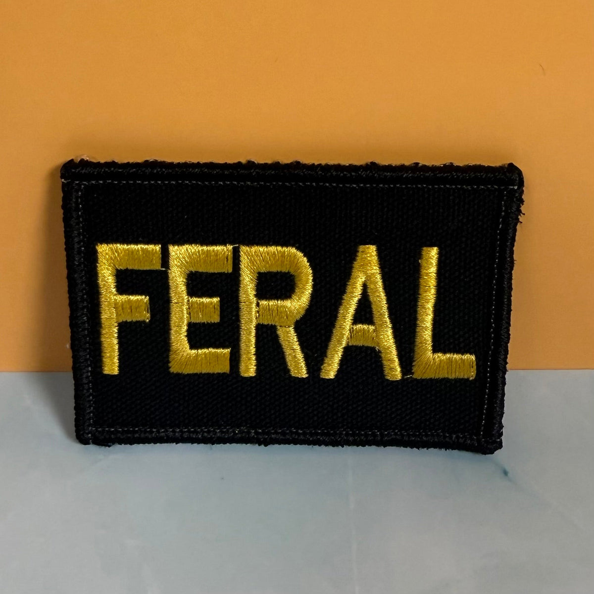 Feral & Wild Funny Embroidered Morale Patch, 2x3" | VELCRO® Brand Hook Backing