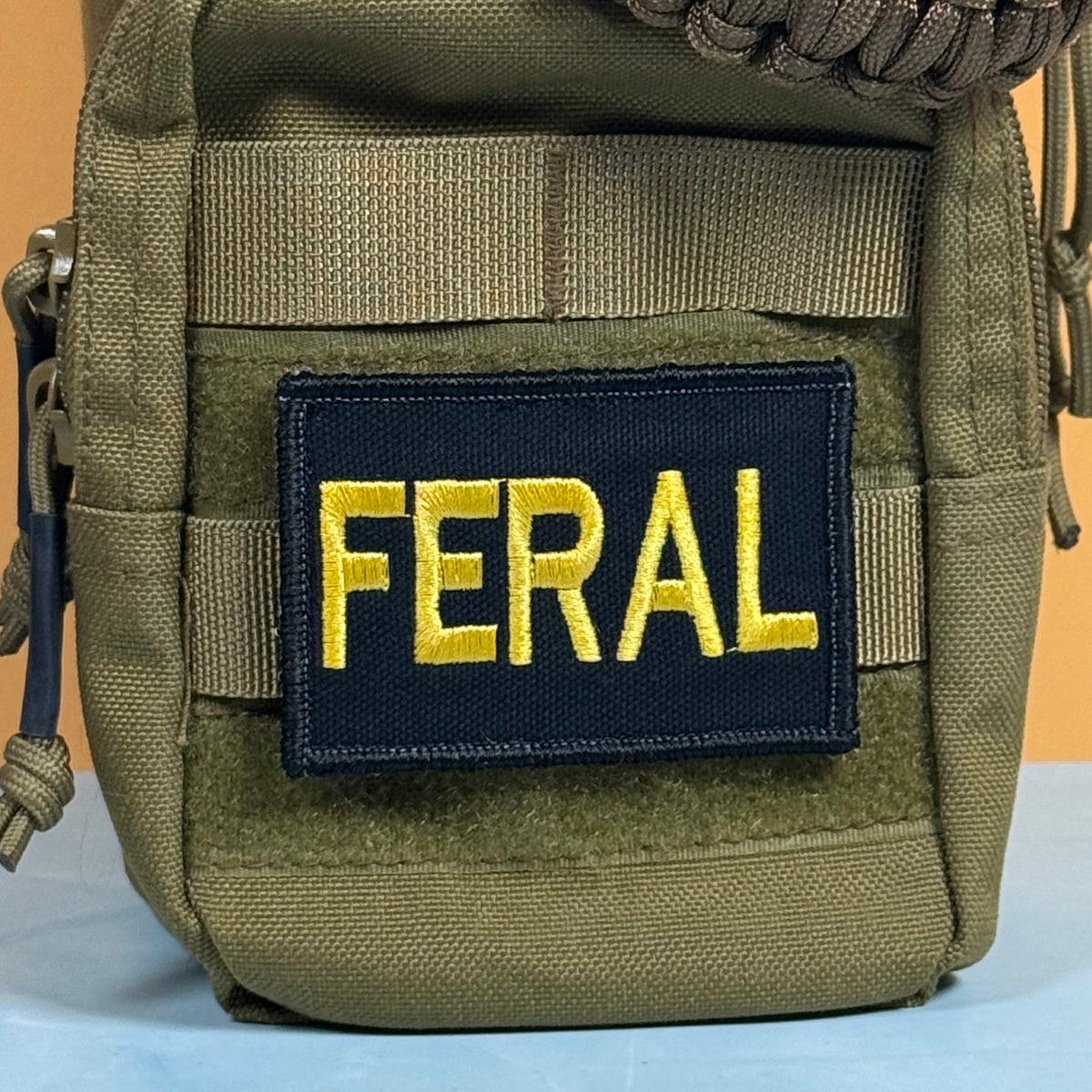 Feral & Wild Funny Embroidered Morale Patch, 2x3" | VELCRO® Brand Hook Backing