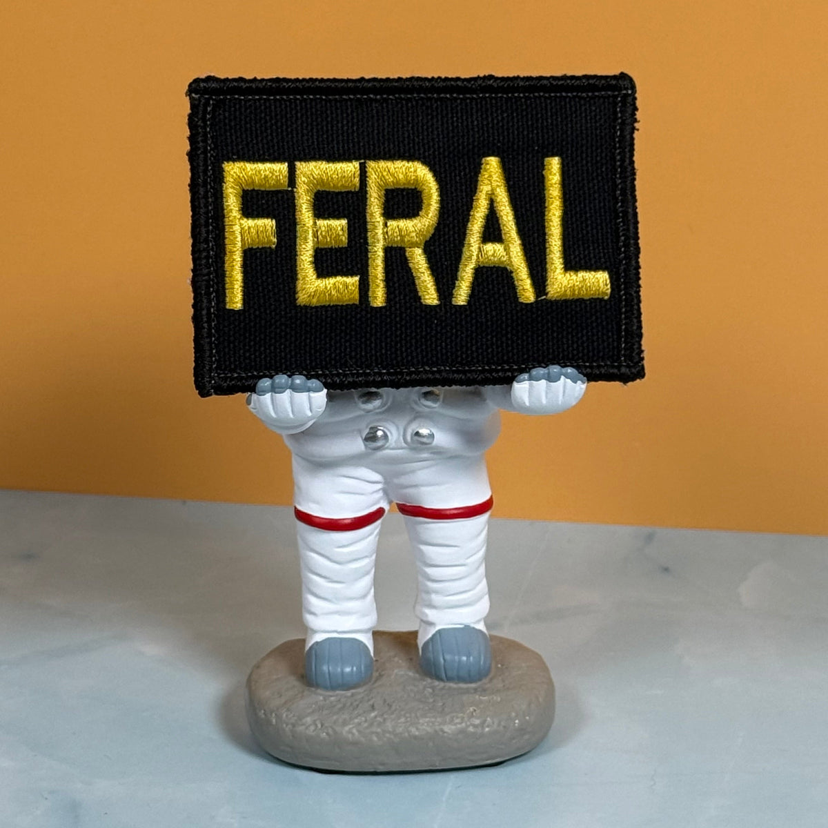 Feral & Wild Funny Embroidered Morale Patch, 2x3" | VELCRO® Brand Hook Backing