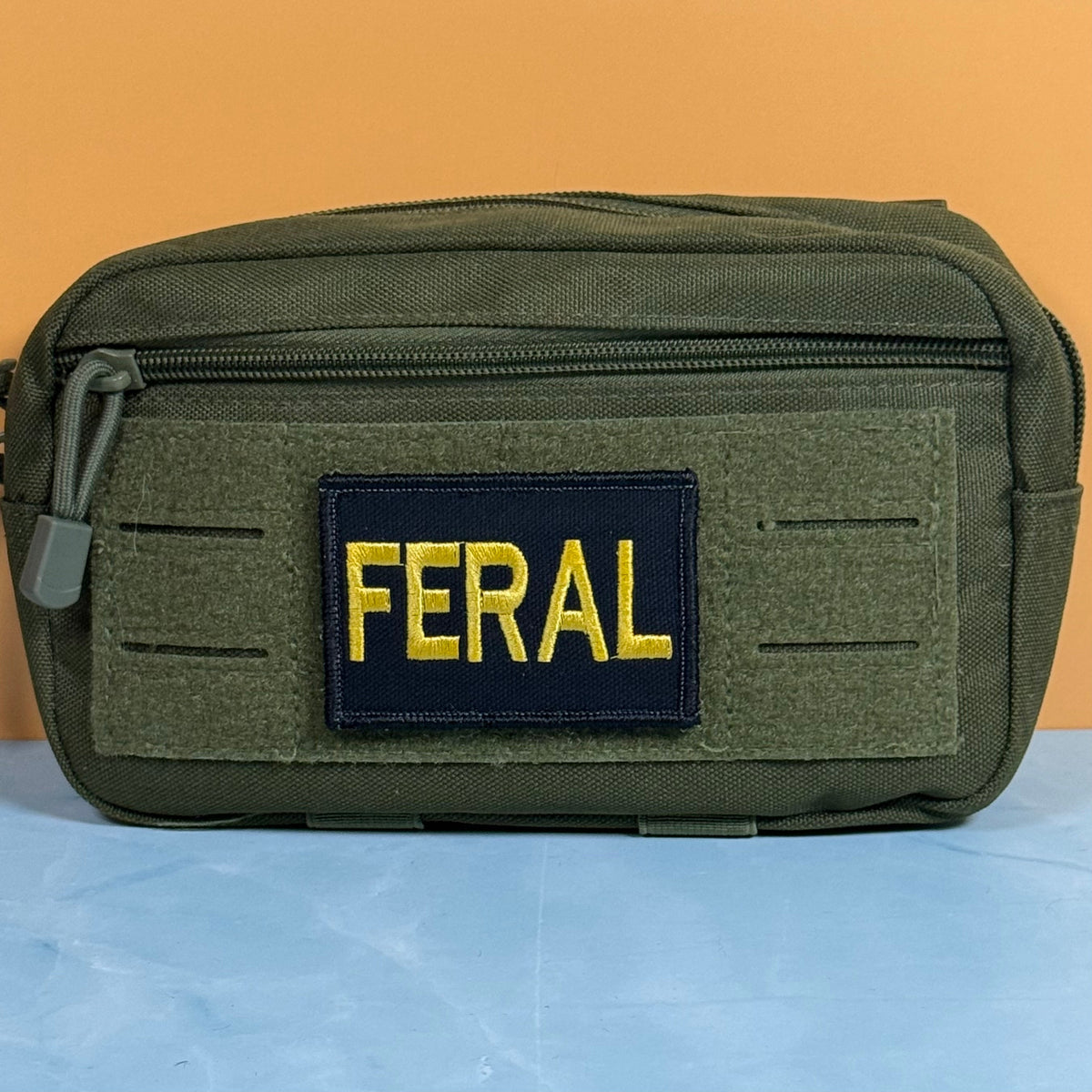 Feral & Wild Funny Embroidered Morale Patch, 2x3" | VELCRO® Brand Hook Backing