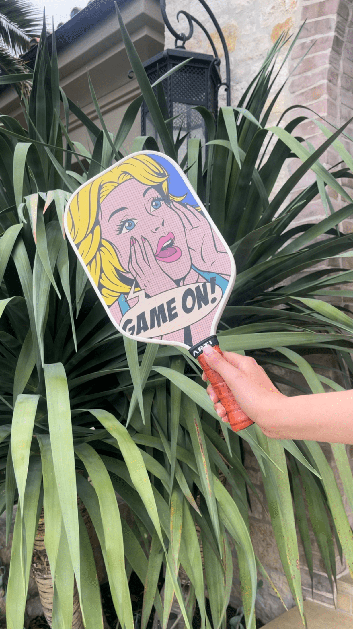 ARTI 16mm T700 Carbon Fiber Kristen & Kristy "GAME ON" Pickleball Paddle - USA Pickleball Approved