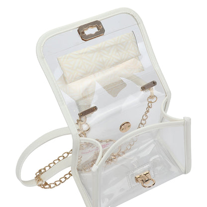 Bow On The Go Clear Crossbody Handbag