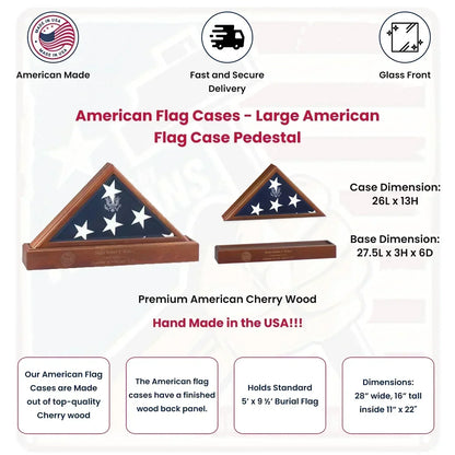 Large Flag Display case fit 5 x 9.5ft Flag.