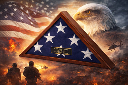 Best Seller Flag Display Case American Made, Large flag case - Fit 3' x 5' Flag.