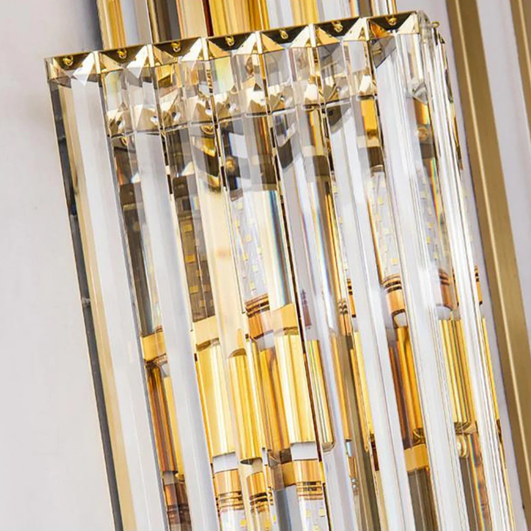 Light Luxury Crystal Layered Wall Lamp
