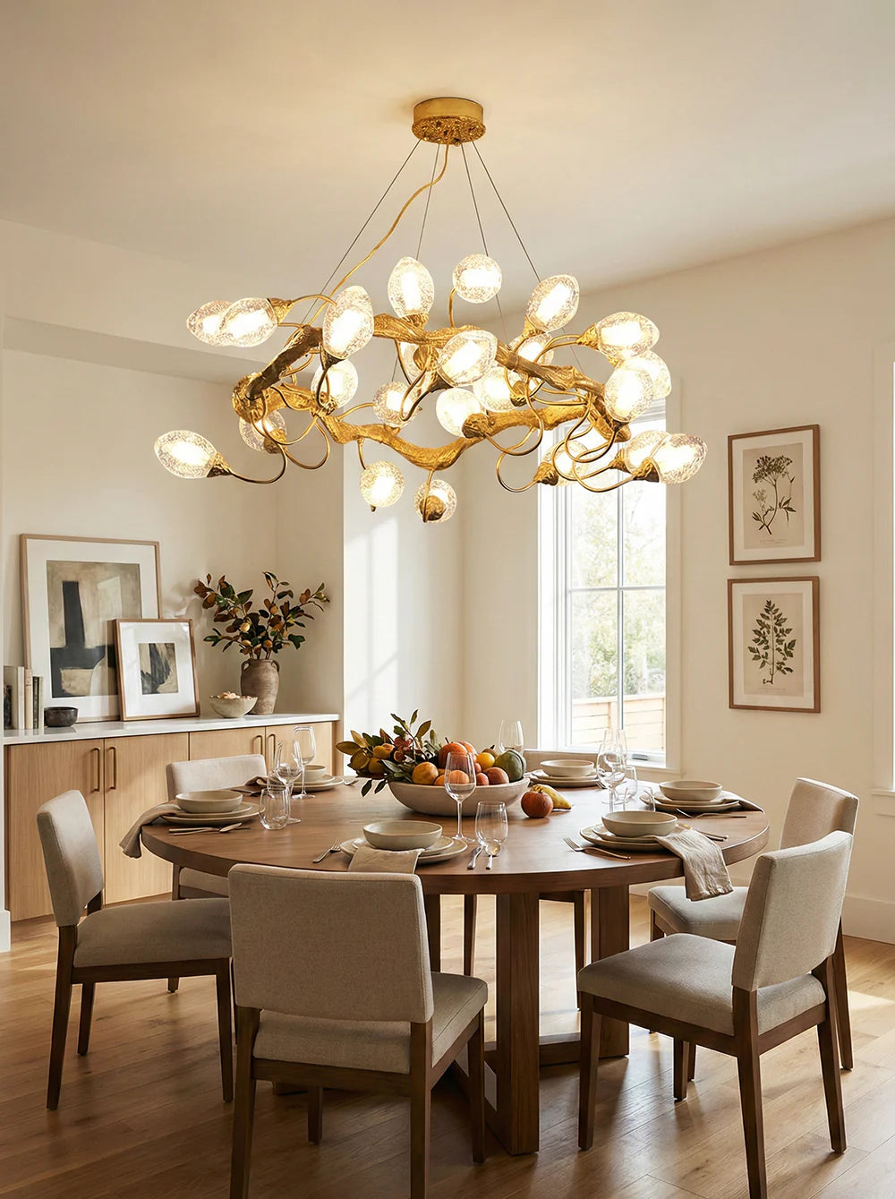 Lotus Brass Chandeliers