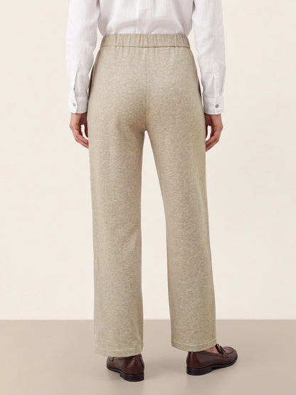 Lyocell Wool Side Button Wide Leg Knit Pants MAREN