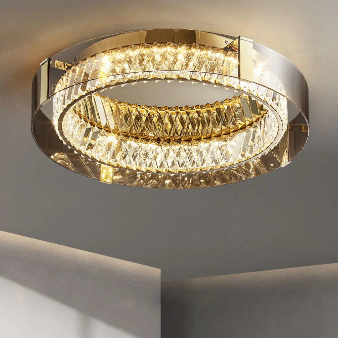 Plafonnier Glass Crystal Ceiling Light
