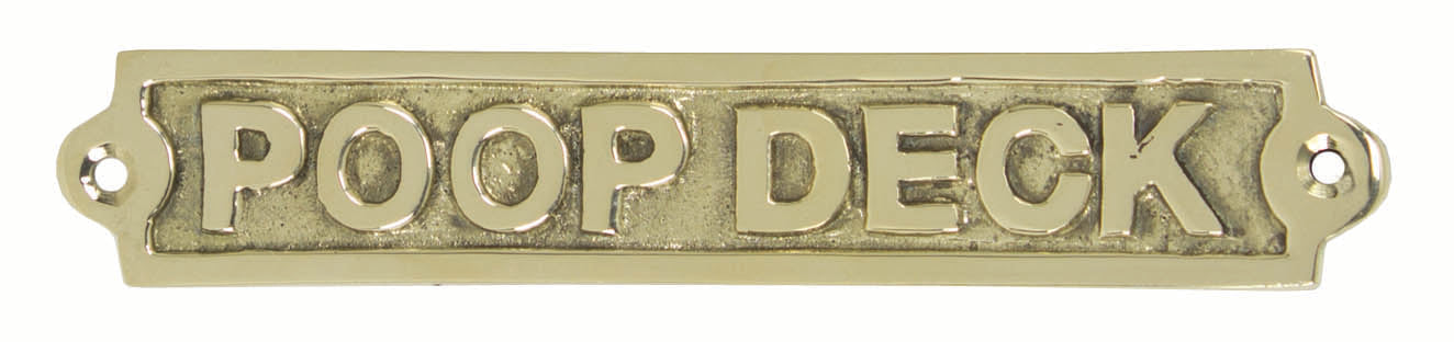 Brass Poop Deck Sign