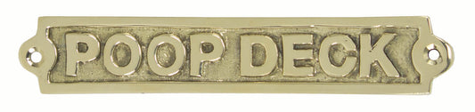 Brass Poop Deck Sign