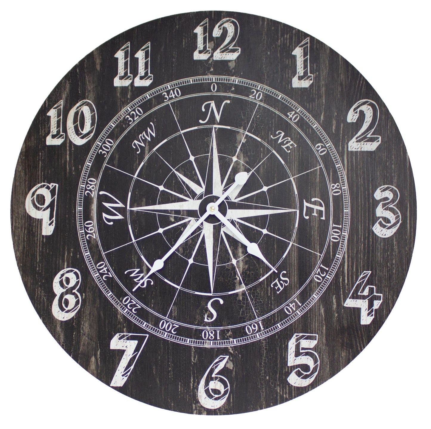 Compass Rose Wall Clock