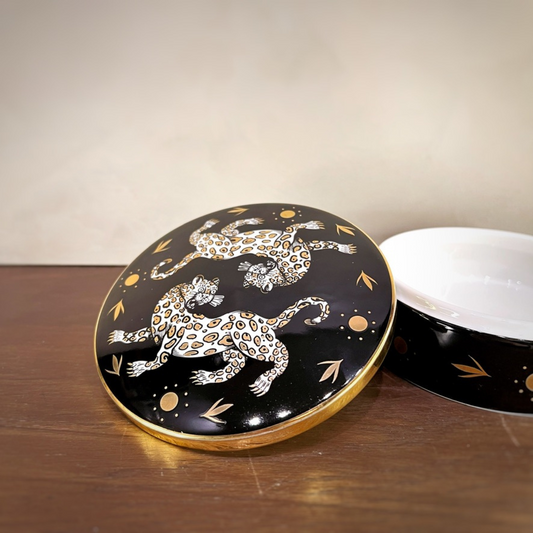 Maenad Glazed Porcelain Round Box