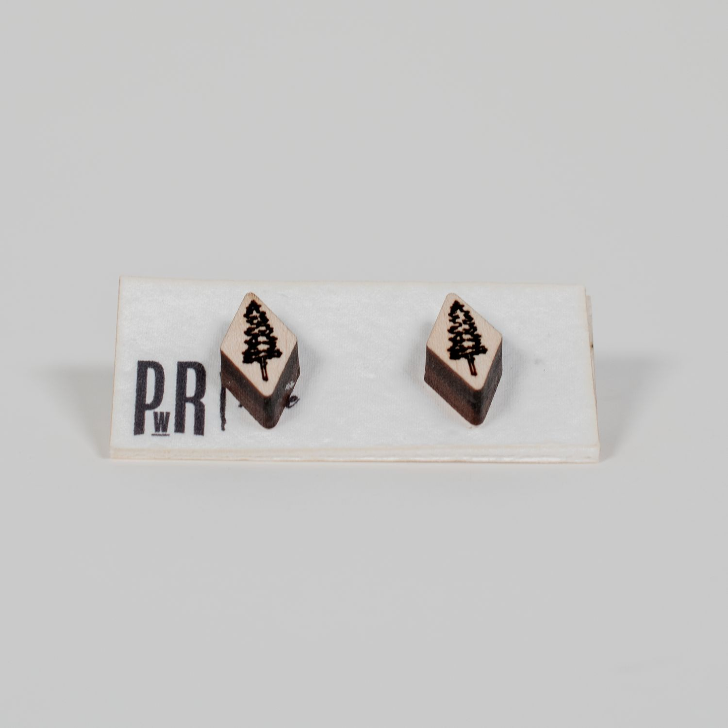 Small Wood Stud Earrings | 14 Geometric Designs