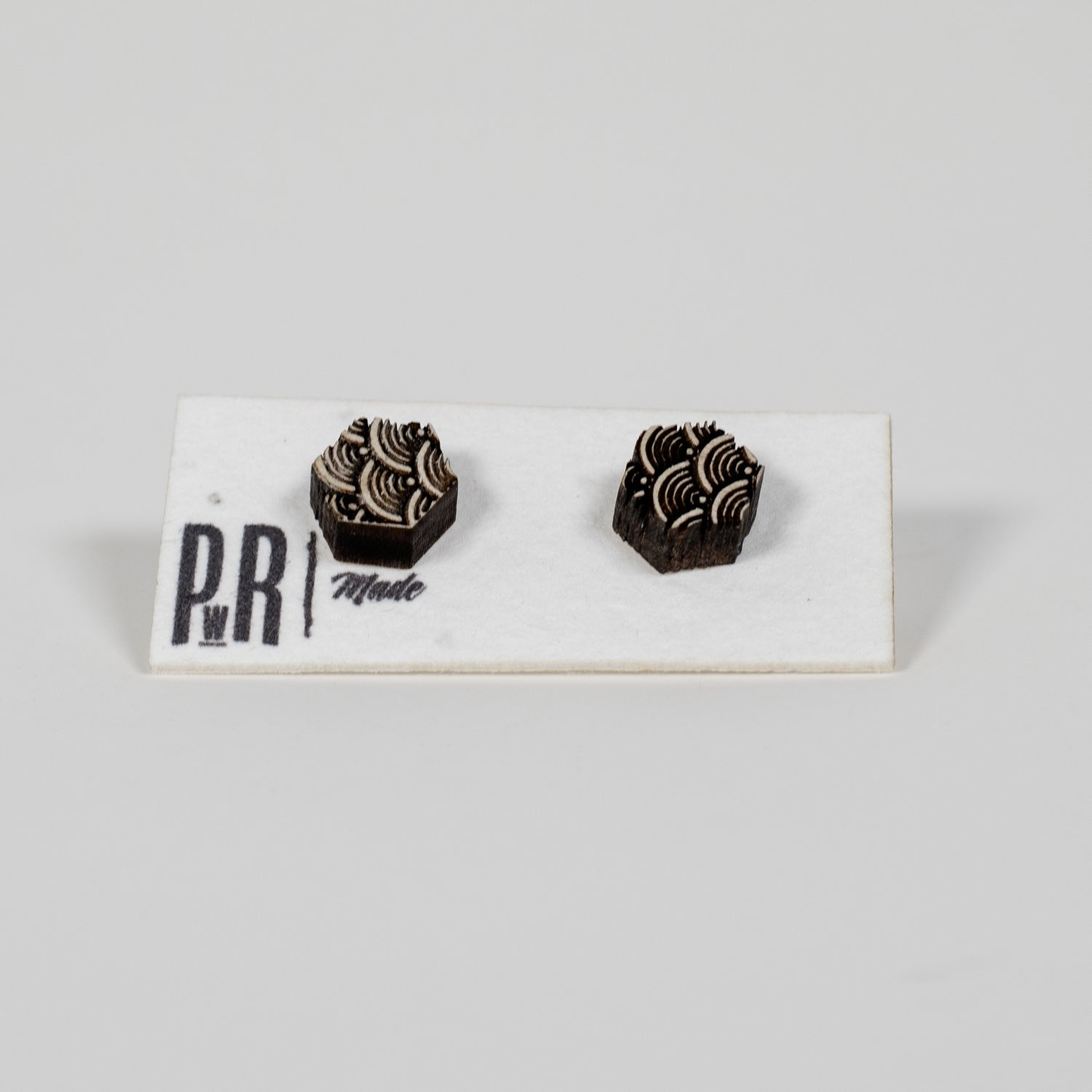 Small Wood Stud Earrings | 14 Geometric Designs