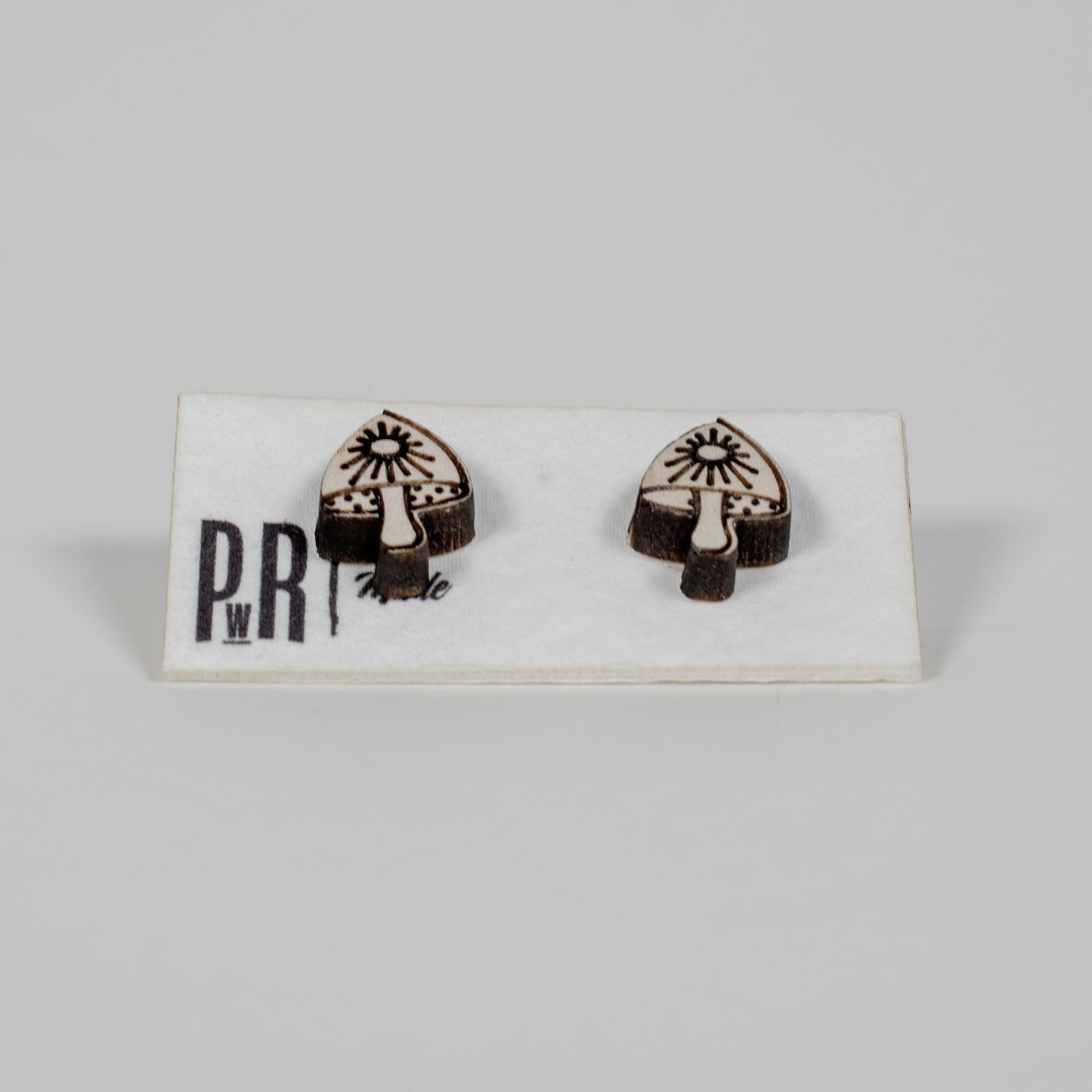 Small Wood Stud Earrings | 14 Geometric Designs