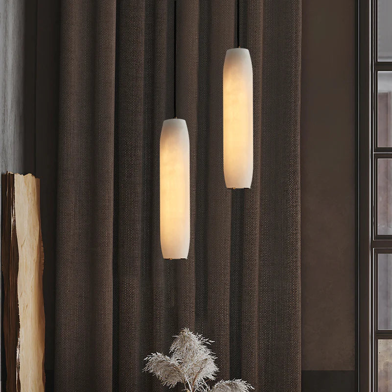 Alabaster Flute Pendant Light