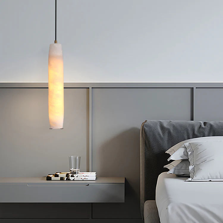 Alabaster Flute Pendant Light