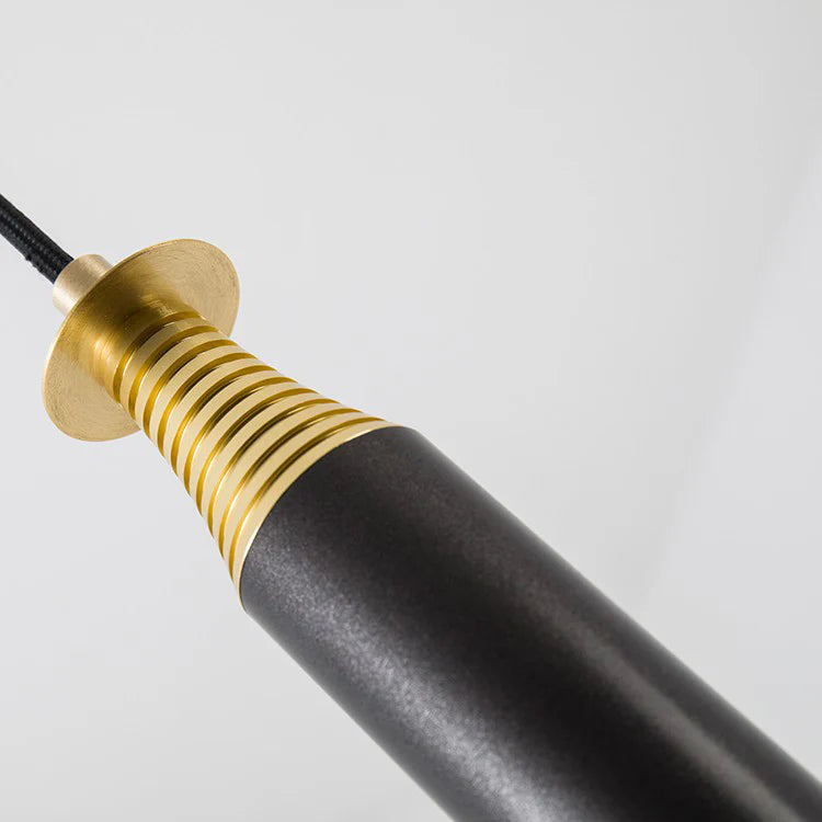 Modern Cylindrical Alabaster Pendant Lamp