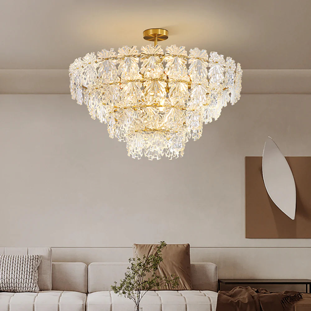 Gold Marilyn Elegant Glass Chandelier