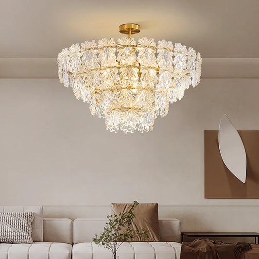 Gold Marilyn Elegant Glass Chandelier