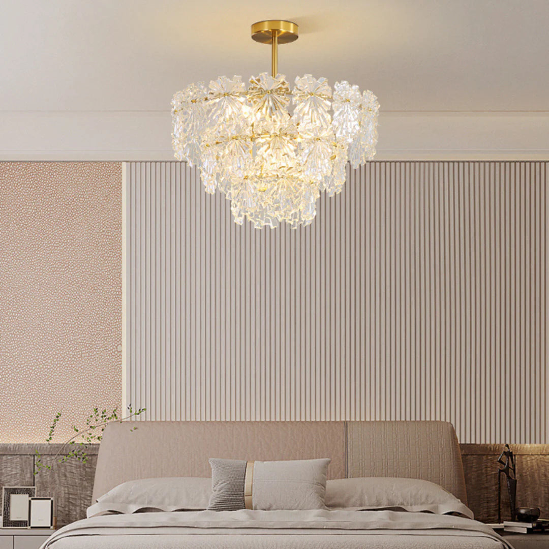 Gold Marilyn Elegant Glass Chandelier