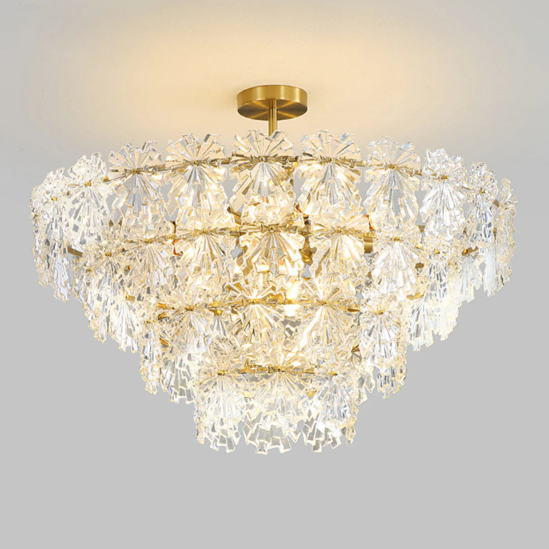 Gold Marilyn Elegant Glass Chandelier