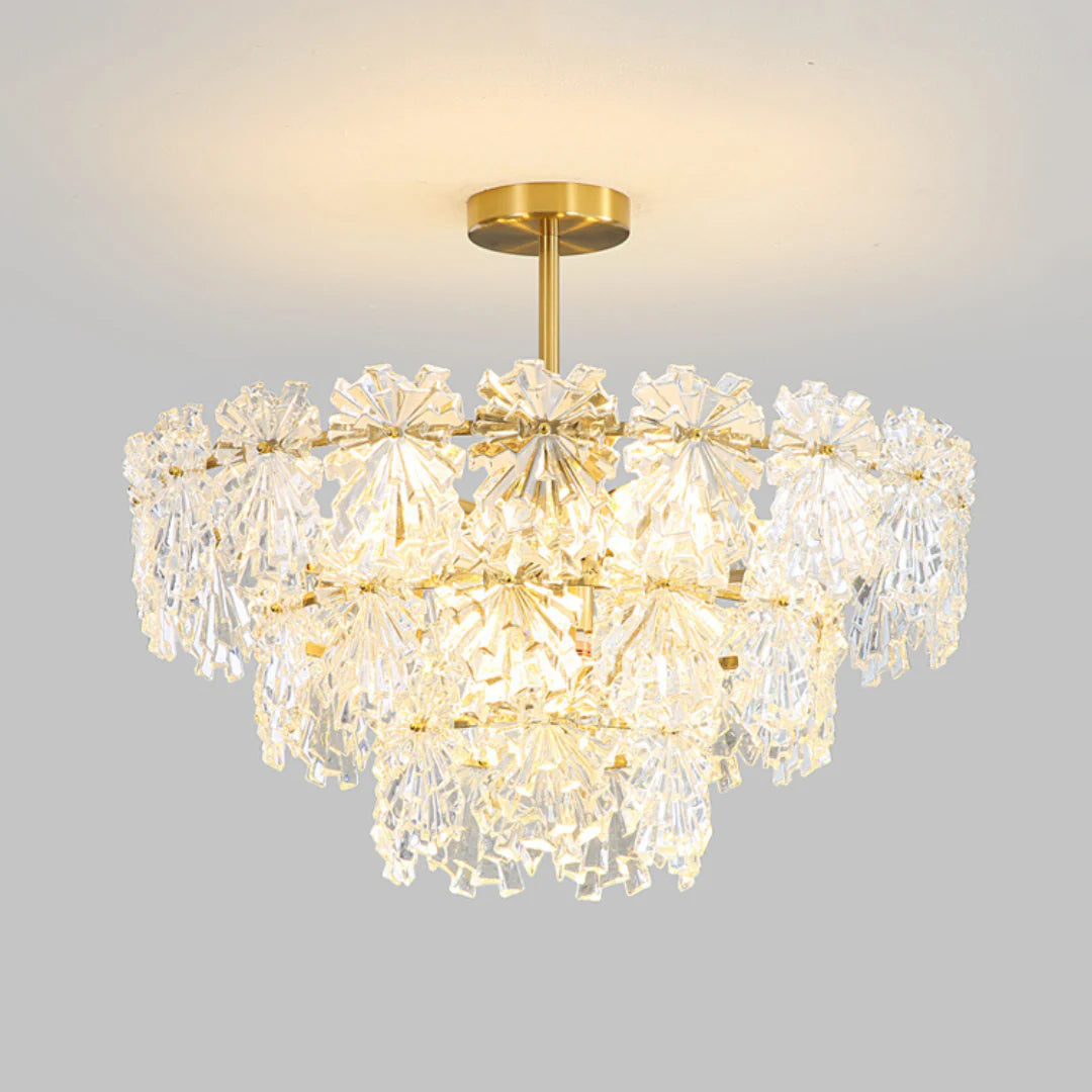 Gold Marilyn Elegant Glass Chandelier